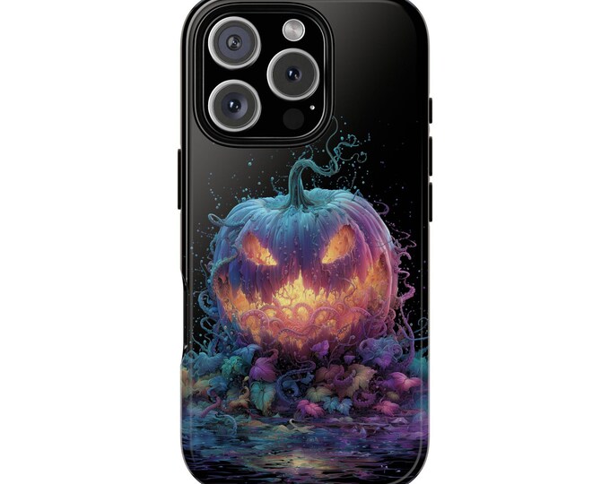 Jack O Lantern Halloween Pumpkin Psychedelic Phone Case: iPhone, Galaxy, Pixel - Lifetime Warranty