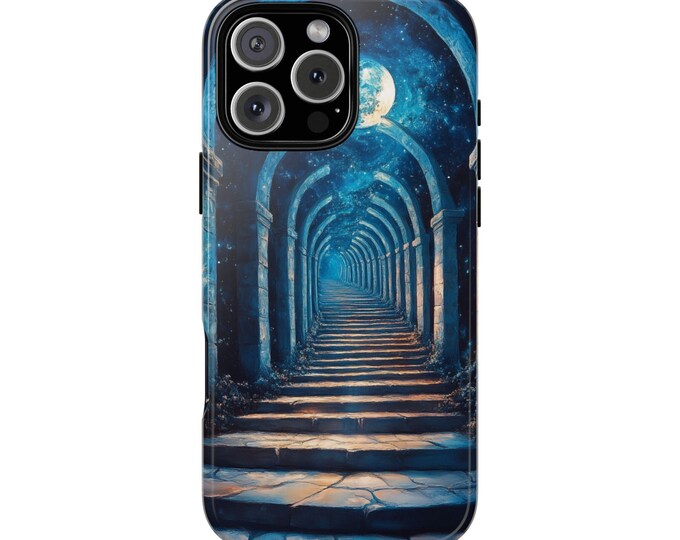 Moon Stairway Lunar Stars Pathway Phone Case: iPhone, Galaxy, Pixel - Lifetime Warranty