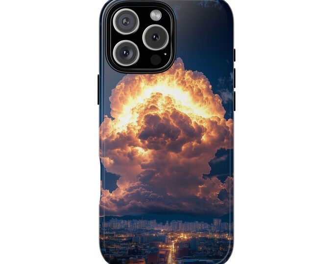 Cumulus Cloud Cityscape Phone Case: iPhone, Galaxy, Pixel - Lifetime Warranty