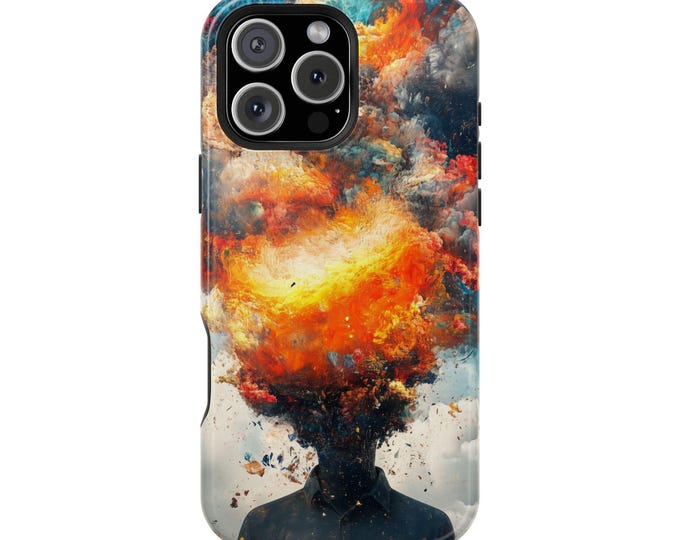 Explosive Imagination Mind Burst Phone Case: iPhone, Galaxy, Pixel - Lifetime Warranty
