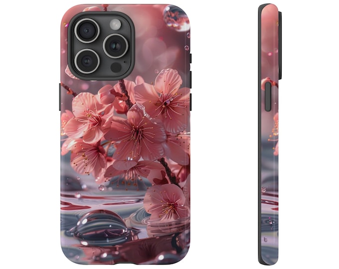Pink Cherry Flower Blossom Floral Tree Phone Case: iPhone, Galaxy, Pixel - Lifetime Warranty