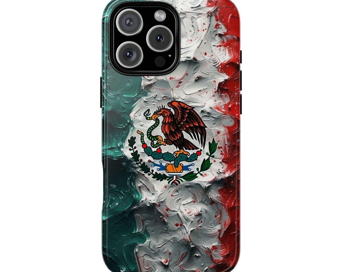 Mexico Flag Eagle Pastel Hydro Dip Phone Case: iPhone, Galaxy, Pixel - Lifetime Warranty