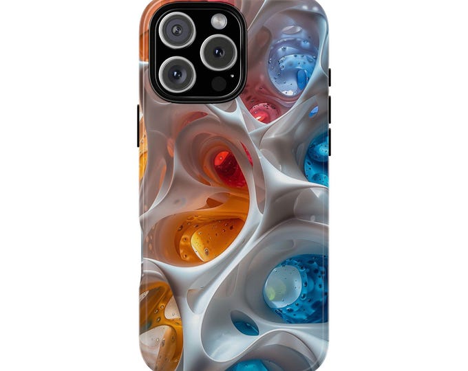 Fluid Abstract Geometric Pattern Art Phone Case: iPhone, Galaxy, Pixel - Lifetime Warranty