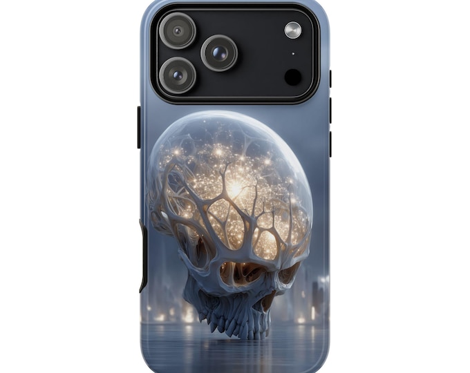 Ancient Synapsis Skull Cerebral Light Phone Case: iPhone, Galaxy, Pixel - Lifetime Warranty