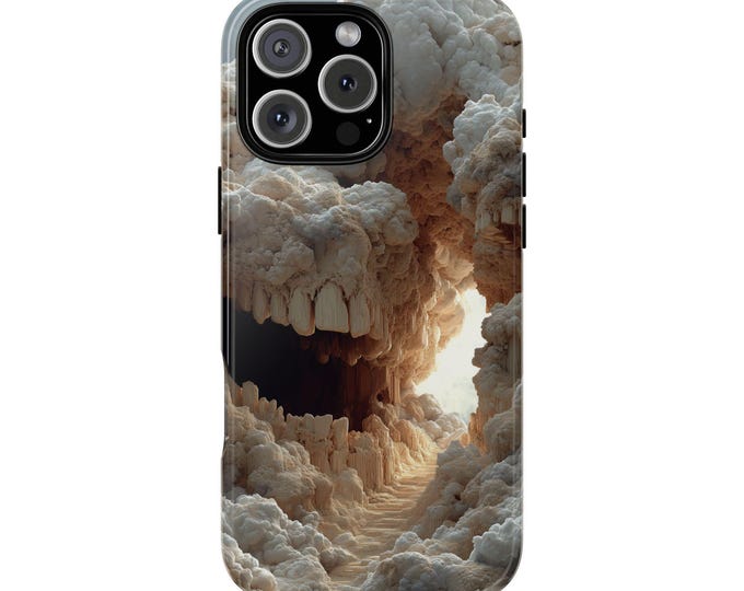 Surreal Art Cloud Teeth Gnash Phone Case: iPhone, Galaxy, Pixel - Lifetime Warranty