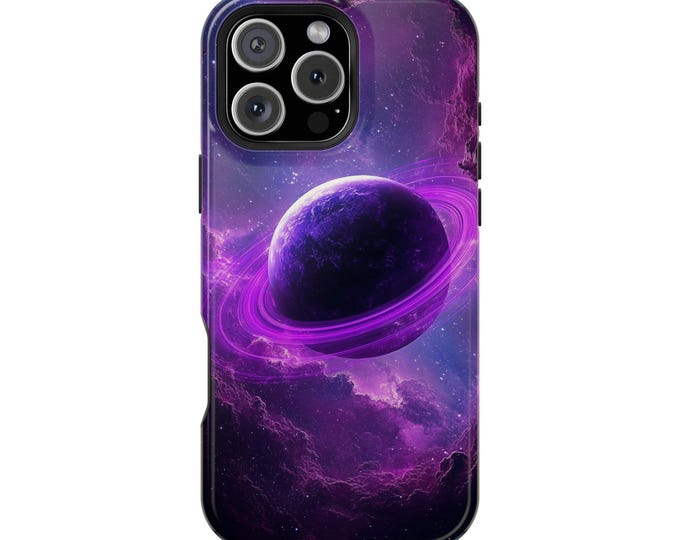 Purple Planet Nebula Clouds Phone Case: iPhone, Galaxy, Pixel - Lifetime Warranty