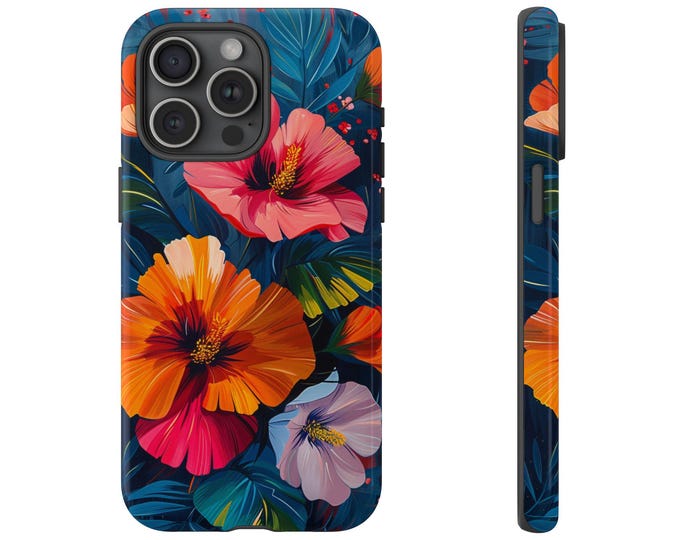Vibrant Abstract Floral Wildflower Phone Case: iPhone, Galaxy, Pixel - Lifetime Warranty
