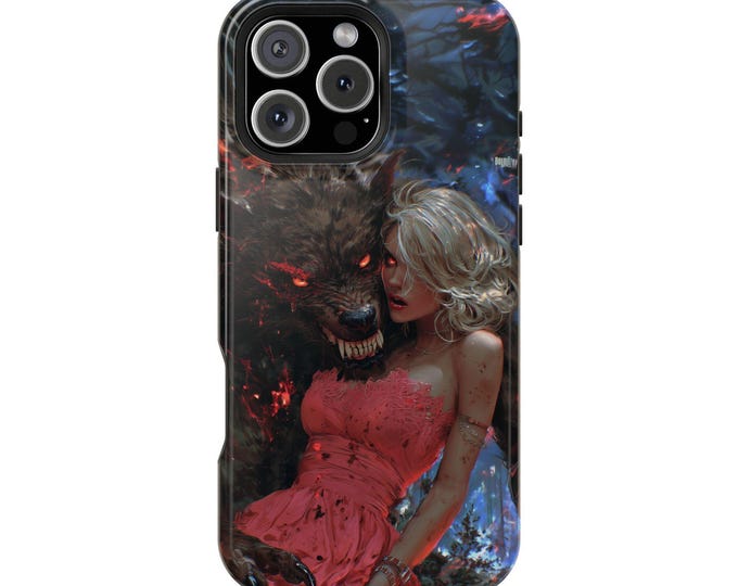 Werewolf Blonde Girl Pink Dress Phone Case: iPhone, Galaxy, Pixel - Lifetime Warranty
