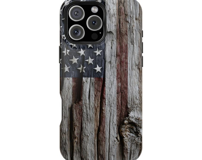 USA Flag American Oak Tree Phone Case: iPhone, Galaxy, Pixel - Lifetime Warranty