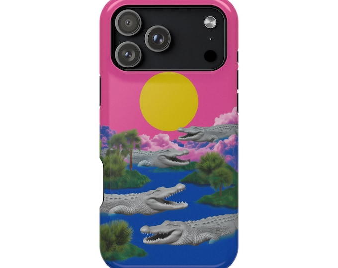 Dreamlike Swamp Alligators Phone Case: iPhone, Galaxy, Pixel - Lifetime Warranty