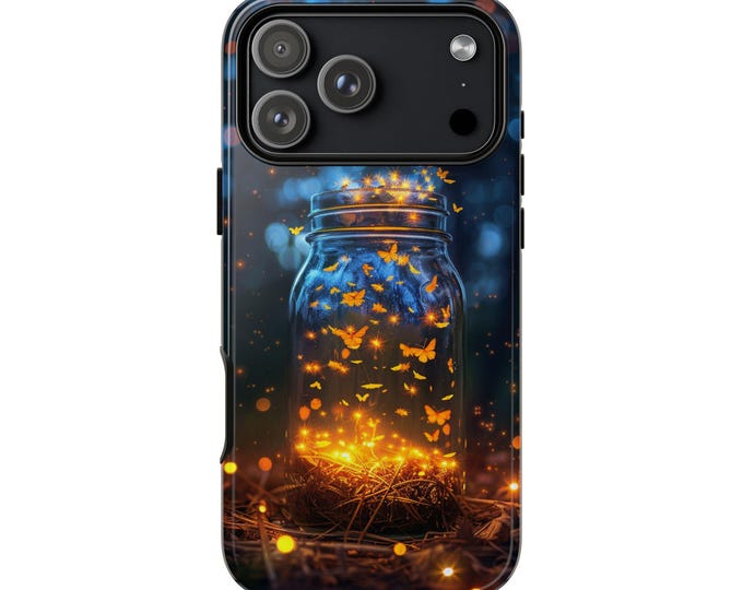 Glowing Fireflies Jar Lightning Bug Butterflies Phone Case for iPhone, Galaxy, Pixel – Lifetime Warranty