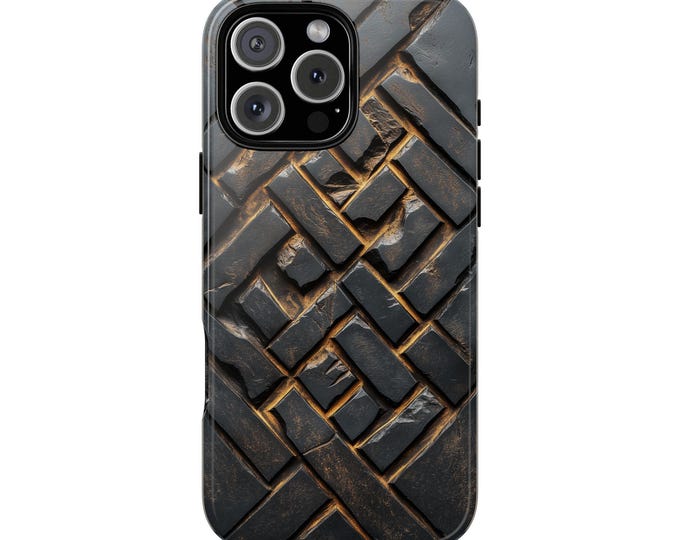 Viking Linear Rune Stone Runic Rock Engraving Phone Case: iPhone, Galaxy, Pixel - Lifetime Warranty