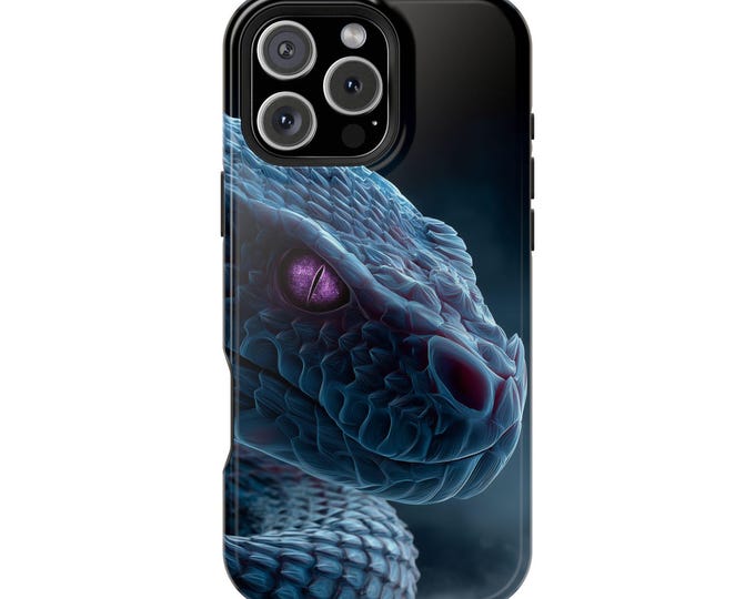Blue Viper Snake Cyan Scales Phone Case: iPhone, Galaxy, Pixel - Lifetime Warranty
