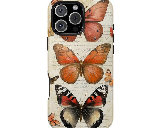 Vintage Butterfly Collage Scrap - Phone Protector Cover Case for iPhone MagSafe | Galaxy | Pixel