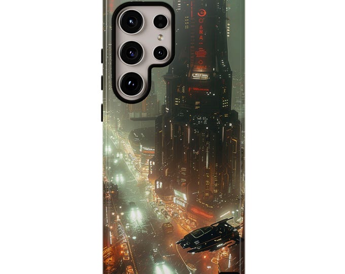 Giant City Future Cityscape Futuristic Phone Case: iPhone, Galaxy, Pixel - Lifetime Warranty