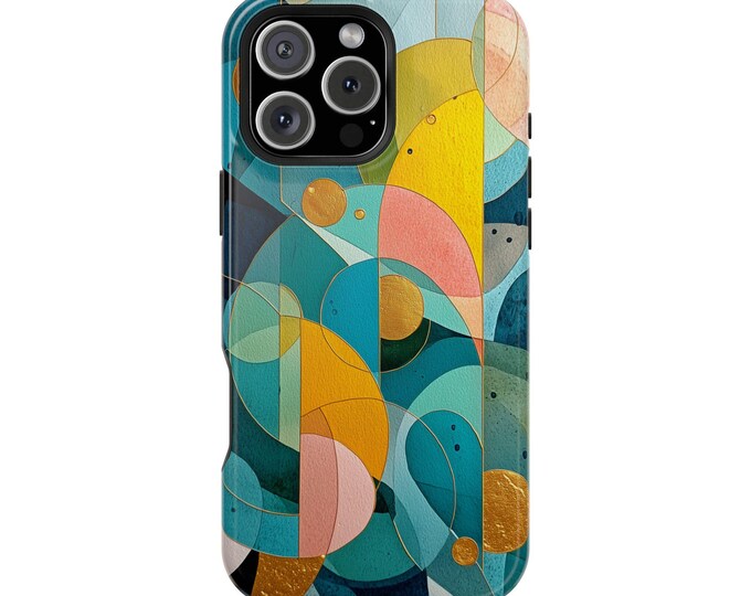 Geometric Pastel Serene Artistic Shapes Phone Case: iPhone, Galaxy, Pixel - Lifetime Warranty