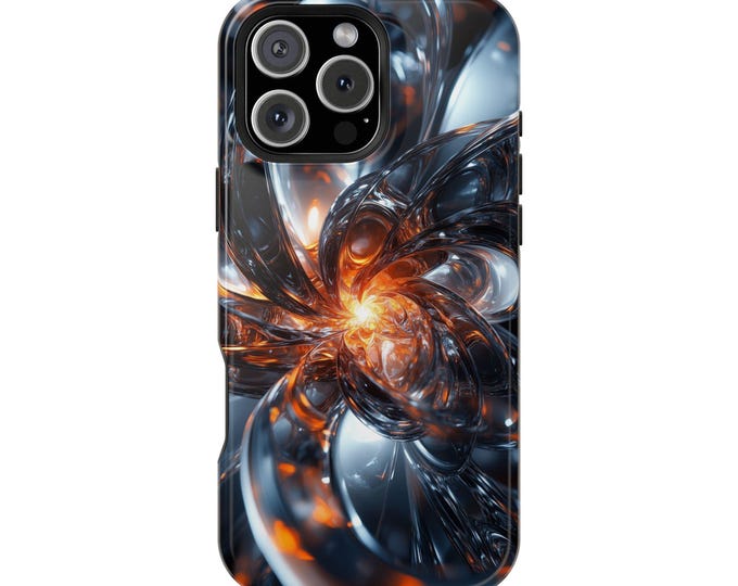 Metallic Abstract Silver Liquid Phone Case: iPhone, Samsung Galaxy, Pixel - Lifetime Warranty