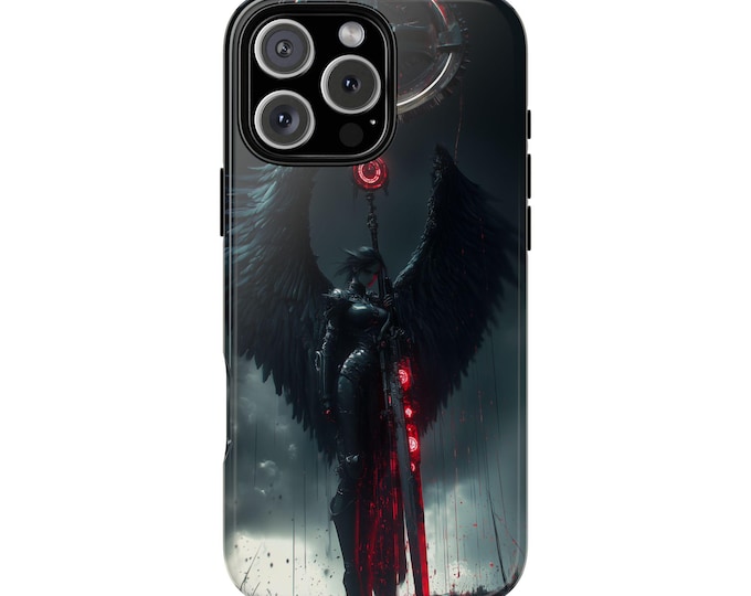 Futuristic Archangel Winged Girl Anime Phone Case: iPhone, Galaxy, Pixel - Lifetime Warranty