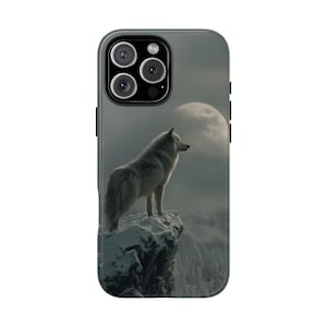 Majestic Lone Wolf Winter Wilderness Phone Case: iPhone, Samsung Galaxy, Pixel - All Models | MagSafe Option