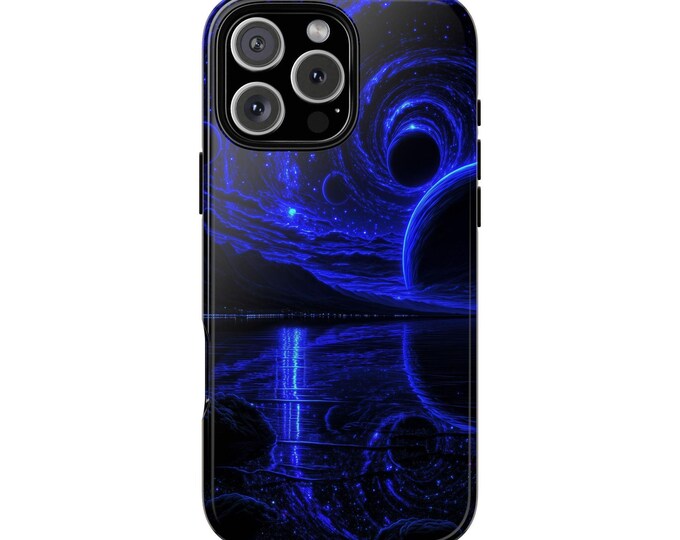 Surreal Planets Blue Starlight Phone Case: iPhone, Galaxy, Pixel - Lifetime Warranty