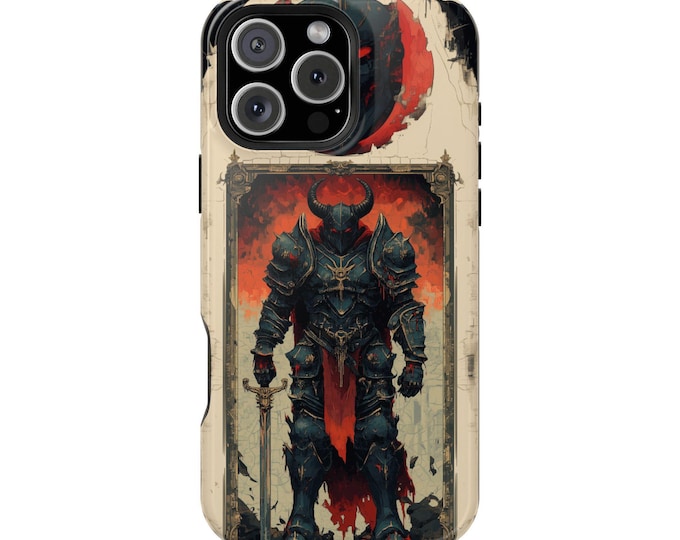 Fierce Knight Warrior Black Medieval Armor Phone Case: iPhone, Galaxy, Pixel - Lifetime Warranty