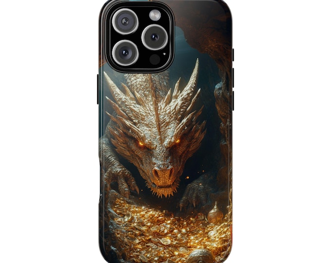 Golden Dragon Gold Treasure Hoard Cave Phone Case: iPhone, Galaxy, Pixel - Lifetime Warranty