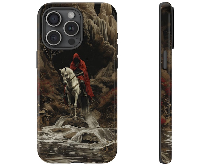 Red Cape Knight Horseman Phone Case: iPhone, Galaxy, Pixel - Magsafe Wireless Charging
