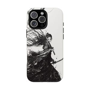 Japanese Ninja Girl Samurai Warrior Anime Phone Case: iPhone, Galaxy, Pixel - MagSafe Compatible