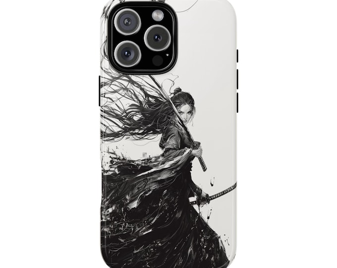 Japanese Ninja Girl Samurai Warrior Anime Phone Case: iPhone, Galaxy, Pixel - Lifetime Warranty