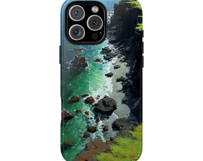 Ocean Cliff  Seaside Nature Beach Landscape Phone Case: iPhone, Galaxy, Pixel - Lifetime Warranty