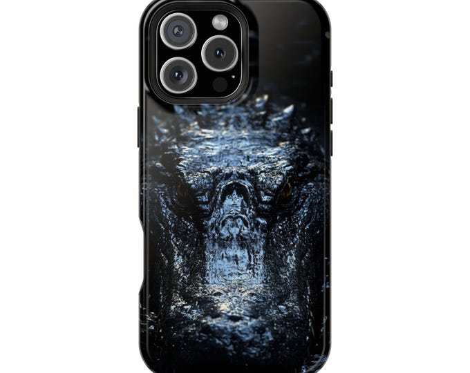 Black Crocodile Eyes Dark Water Croc Alligator Phone Case: iPhone, Galaxy, Pixel - Lifetime Warranty
