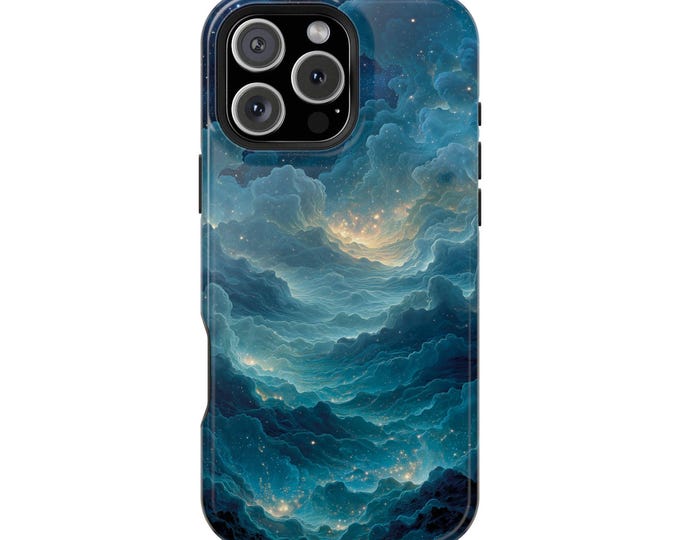 Blue Surreal Cloud Waves Phone Case: iPhone, Galaxy, Pixel - Lifetime Warranty