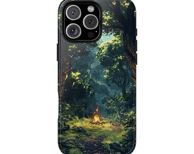 Mystic Forest Campfire Nature Wood Phone Case: iPhone, Galaxy, Pixel - Lifetime Warranty