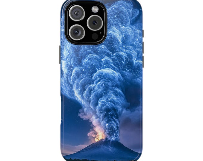 Nebula Stardust Volcano Mountain Phone Case: iPhone, Galaxy, Pixel - Lifetime Warranty