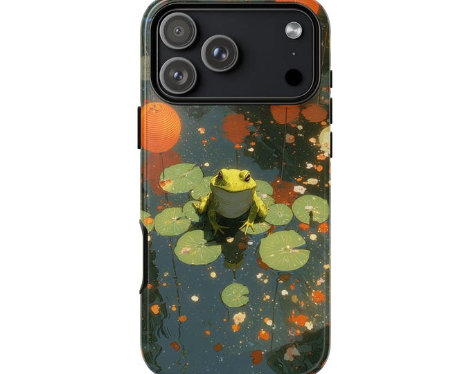 Frog Lily Pad Peaceful Pond Phone Case: iPhone, Galaxy, Pixel - Lifetime Warranty