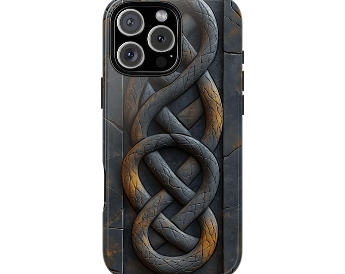 Intertwined Norse Rune Viking Stone Knot Phone Case: iPhone, Galaxy, Pixel - Lifetime Warranty