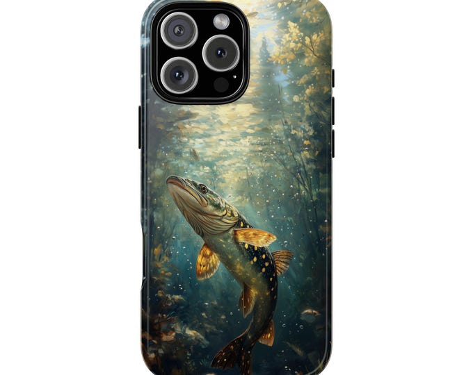 Northern Pike Fish Crystal Waters Phone Case: iPhone, Galaxy, Pixel - Lifetime Warranty