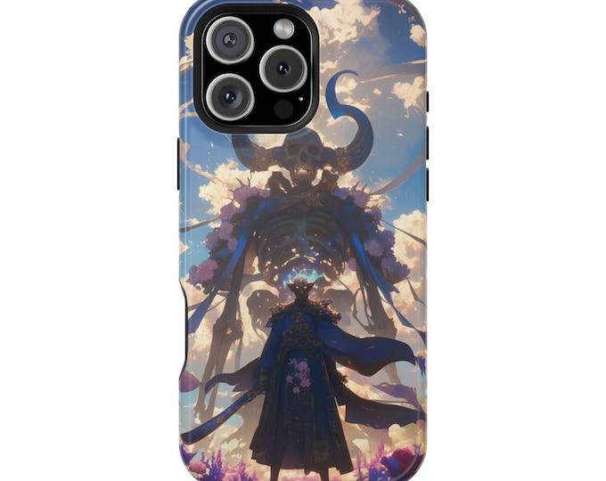 Mystical Warrior Fantasy Towering Skeleton Phone Case: iPhone, Galaxy, Pixel - Lifetime Warranty