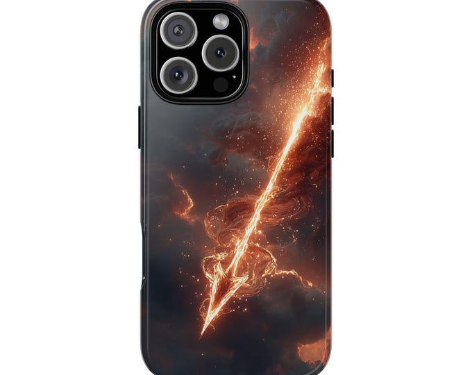 Fire Arrow Descending Stormy Sky Phone Case: iPhone, Galaxy, Pixel - Lifetime Warranty