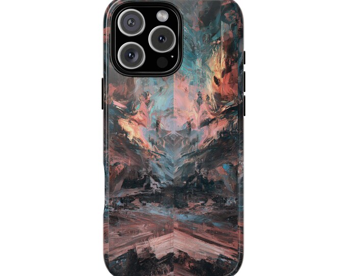 Abstract Pastel Glitch Paint Design Phone Case: iPhone, Galaxy, Pixel - Lifetime Warranty