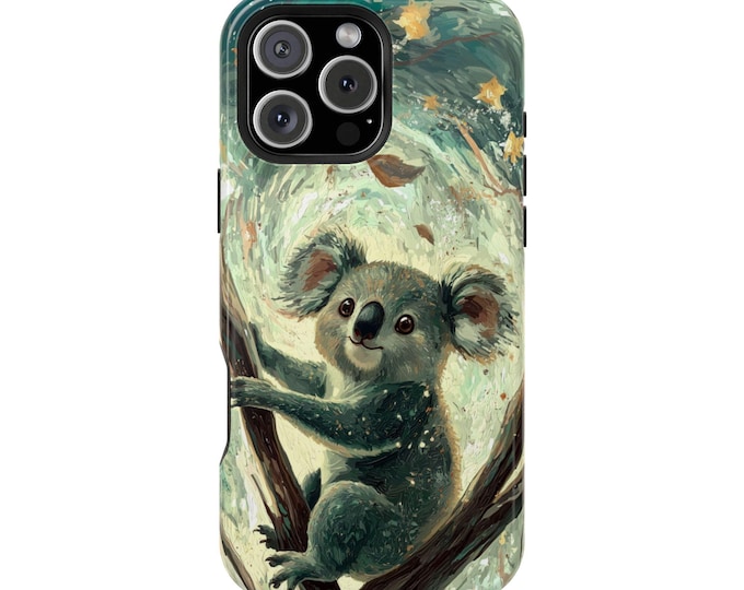 Koala Bear Starry Dreams Cute Illustration Phone Case: iPhone, Galaxy, Pixel - Lifetime Warranty