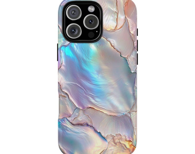 Pearl Shell Iridescent White Rock Phone Case: iPhone, Galaxy, Pixel - Lifetime Warranty