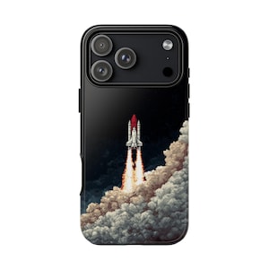 iPhone | Galaxy | Pixel - Phone Ink Case - Space Shuttle Launch 8 Bit Retro Art | Lifetime Warranty