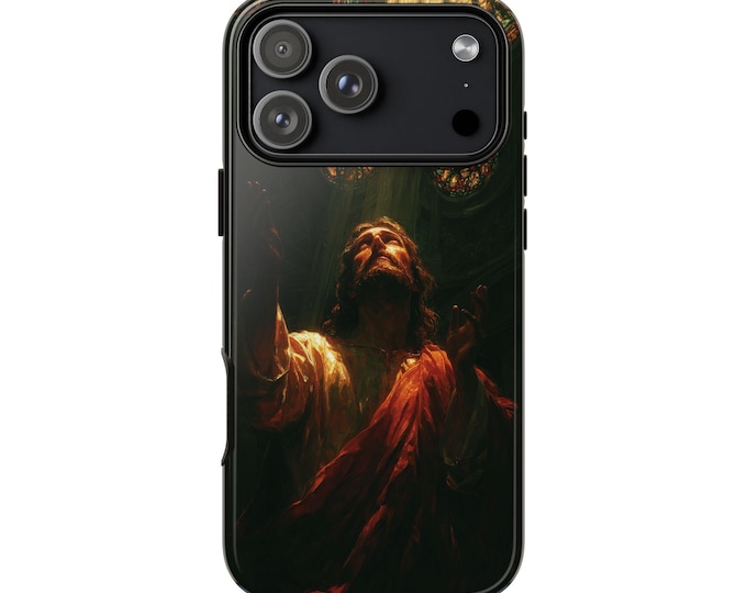 Radiant Stained Glass Church Jesus Phone Case: iPhone, Galaxy, Pixel - Lifetime Warranty