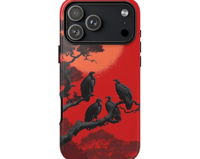 Vultures Red Sunset Phone Case: iPhone, Galaxy, Pixel - Lifetime Warranty