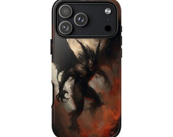 iPhone | Galaxy | Pixel - Phone Ink Case - Umbral Winged Demon Intense Gothic Art | Lifetime Warranty