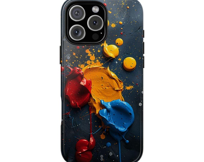 Paint Splashes Color Splatter Canvas Phone Case: iPhone, Galaxy, Pixel - Lifetime Warranty