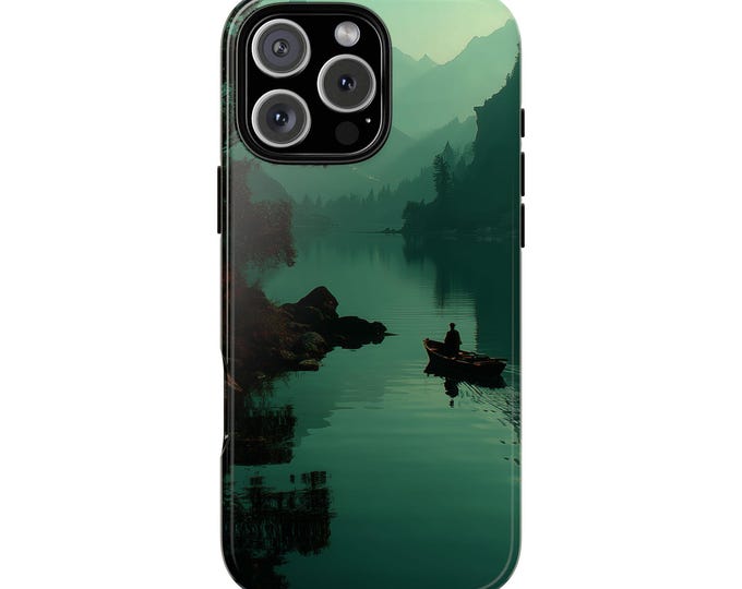 Peaceful Fishing Lake Green Forest Phone Case - iPhone 17 Pro Max 16 15 14 13 12 11, Samsung Galaxy S25 Ultra S24 S23 S22, Google Pixel