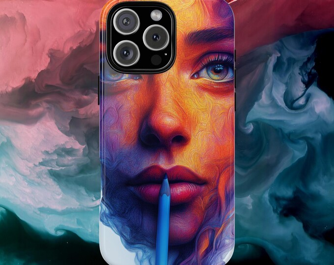 Her Story Drawing Sketch Realistic Abstract Phone Case: iPhone, Galaxy, Pixel - Lifetime Warranty
