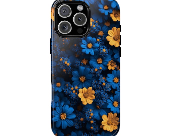 Dreamy Blue Yellow Floral Daisy Flower Phone Case for iPhone | Samsung Galaxy | Google Pixel